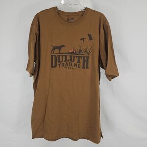 Duluth Trading Co Men's Relaxed Fit Longtail T Size Medium Brown Duck Hunt